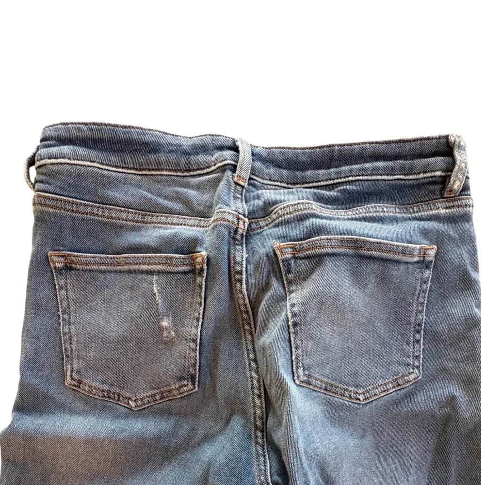 Anthro & Other Stories Stockholm Atelier Straight Leg Raw Hem Jeans Blue Sz 28